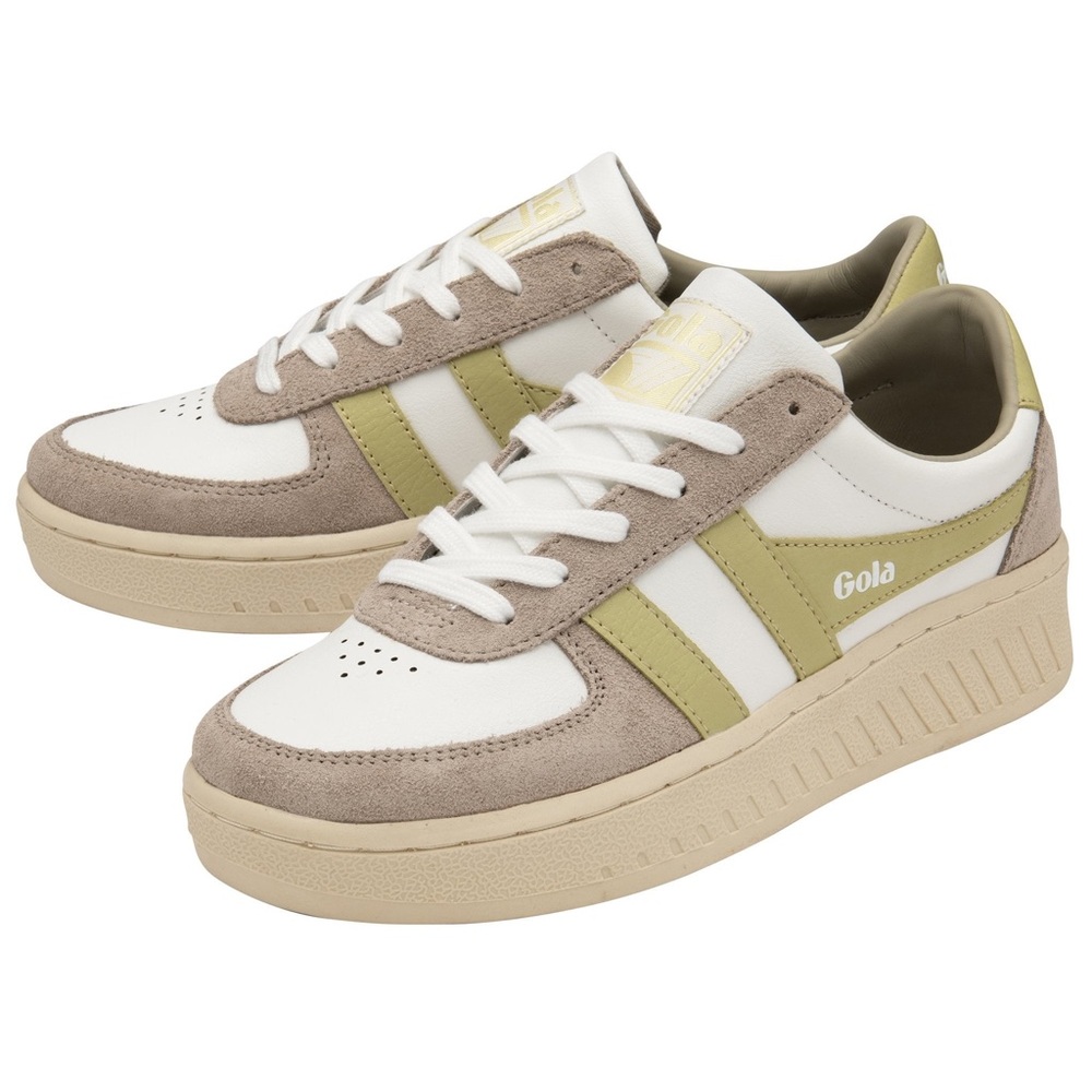 Gola Classics Women's Grandslam Pure White and Tan Size 40  women’s 9 used good